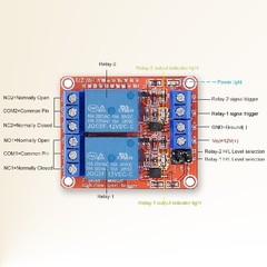 [2-Pack] 12V Relay Module 2-Channel Relay Switch with Optocoupler 2CH-12V-2