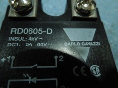 Carlo Gavazzi Model: RD0605-D SSR Relay. 4kV, 5A 60V W