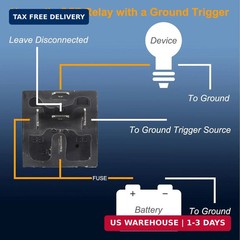 DIANN 2pcs Car Relay with Harness 12V 40A 5 Pin SPST Harness Sockets with Color-