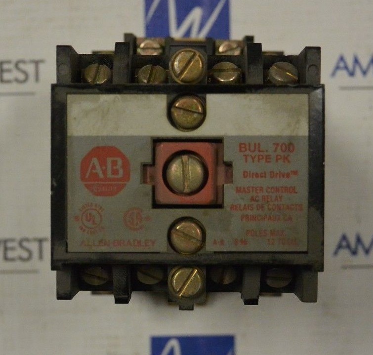 700-PK800A1 Allen Bradley DC Relay ser B with 115-120 VAC Coil – USED