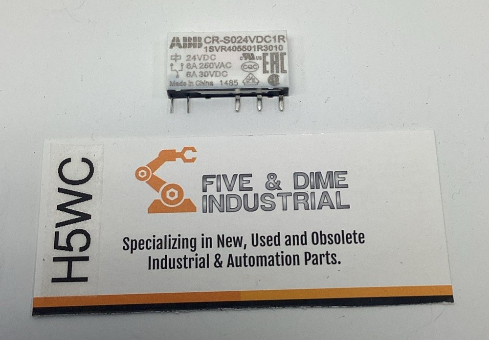 ABB CR-S024VDC1R 24VDC Coil Relay 6-Amp 30VDC, 250VAC 1SVR405501R3010