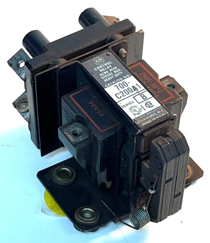 ALLEN-BRADLEY 700-C200A1 AC RELAY SERIES B 120V 60HZ, 110V 50HZ 2 POLE 2 NO
