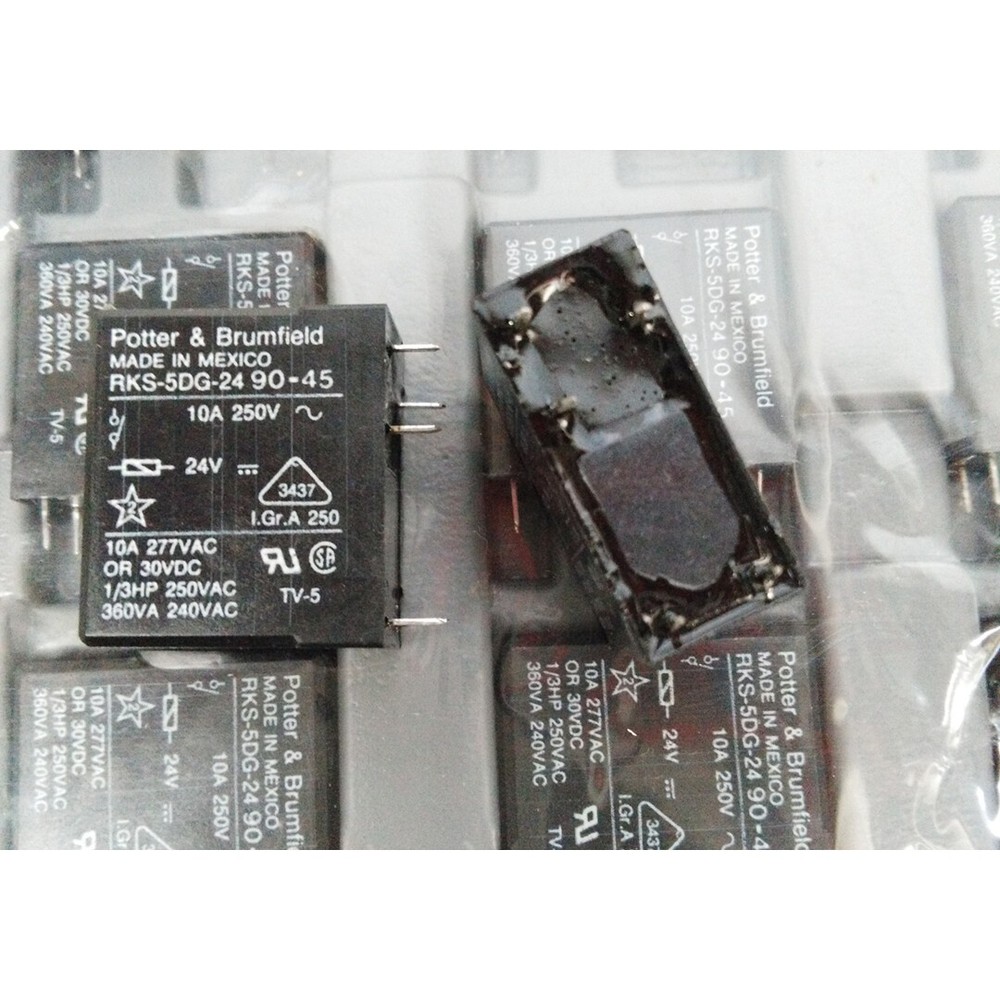 5Pcs TYCO RKS-5DG-24 24VDC Power Relay 5Pins 10A 277VAC