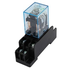 IEC255 DC 12V Coil 8 Pin DPDT Electromagnetic Power Relay w/ Socket Base