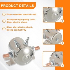 12V 300A Continuous Duty Solenoid Relay 4-Terminal Golf Cart Heavy Duty