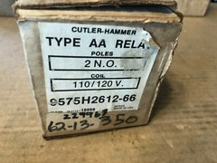 Cutler Hammer, Type AA Relay, 9575H2612-66
