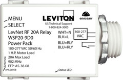 WSP20-9D0 Levnet RF 902 Mhz Line Voltage Relay Receiver in 100-277V, 50/60 Hz