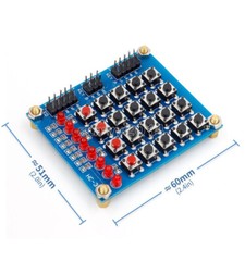 4×4 Keypad matrix keyboard buttons LED Marquee Independent keyboard Smart car F