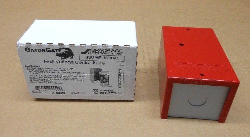 1 NEW SPACE AGE SSU-MR-101/C/R MULTI-VOLTAGE CONTROL RELAY SPDT 10A (30+ AVAIL)