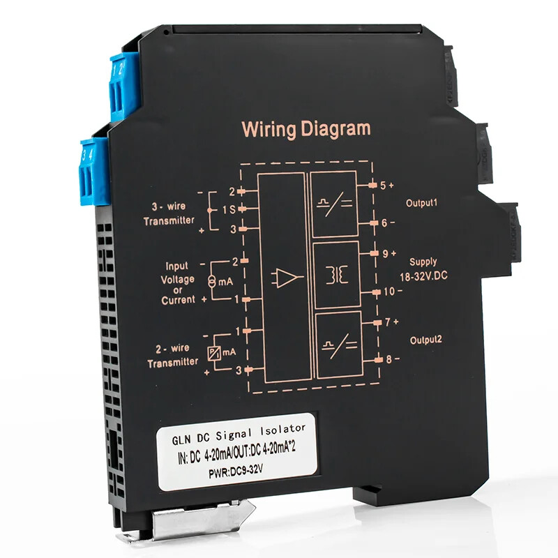 Signal Converter 4-20mA 0-20mA to 0-10V 0-5V 0-3.3V Analog Ultrathin 1 In 2 Out