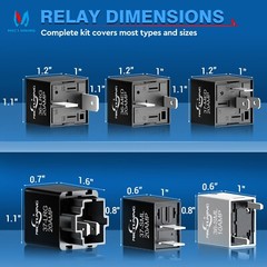 MICTUNING 6PCS 9038 Relay Bypass Switch Relay Tester, Relay Bypass Switch Set US