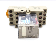 OMRON MY4N-D2 Power Relay with base LOT OF 3