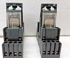 Schneider RXM2AB2P7 230 VAC 12 A Relay With Base RXZE2M114M Lot of 2 Pcs Used