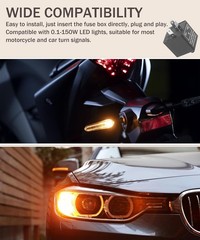 Adjustable 12V LED Flasher Relay for Reliable Turn Signals in All Vehicles