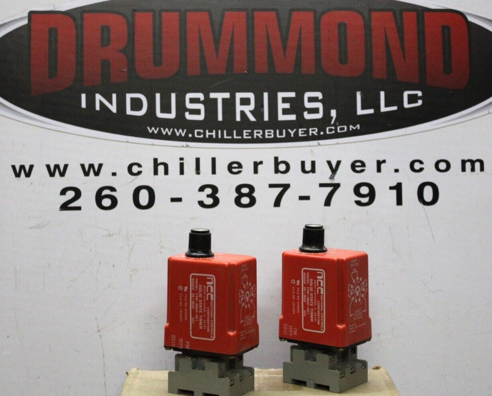 LOT OF 2 NCC SOLID STATE TIMER RELAY T2K-3600-461 36-3600 SECOND 120 VAC 10 AMP