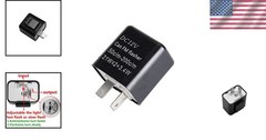 Universal 12V 2-Pin Adjustable Flasher Relay for LED Turn Signal & Hazard Lights