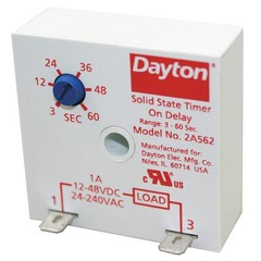 DAYTON 2A562 SinFunEncapTimingRelay, 240VDC, 2Pins 2A562