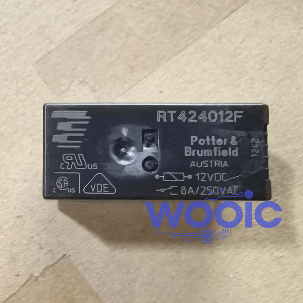 【2PCS】New TE Connectivity RT424012F 12VDC 8A DPDT PCB Power Relay