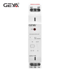 GEYA Auxiliary Relay 12V ACDC Modular Intermediate Relay 8A 16A SPDT DIN Rail