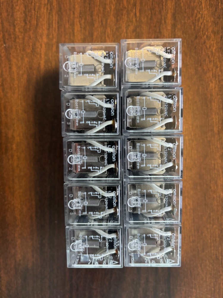 Omron LY2 AC110/120 Ice Cube Relays, DPDT, 8-Pin, 110/120VAC Coil