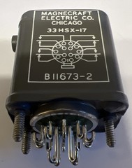 Magnecraft Electric Co. relay model 33 HSX-17 4-pole double-throw switch 14 Pin