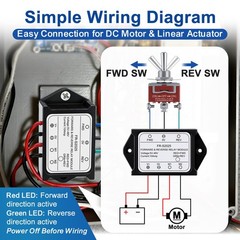12V Forward Reverse Relay Module, Momentary Toggle Switch, 3 Way Toggle Switc…