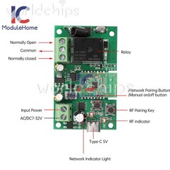 eWeLink DC7-32V/AC220V 1CH Pro Self-Locking Smart WIFI Bluetooth Relay Module