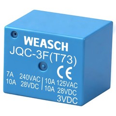 25 PCS PCB Power Relay JQC3FT73 DC 3V Coil 7A 240VAC SPDT 5 Pin Connector