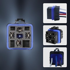 2PCS 4-PIN 40/30 AMP 12 V DC Waterproof Relay Kit Harness Socket – Heavy Duty…