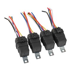 Waterproof 5 Pin 12V 40 Amp Relay & Socket W/ 5″ 12 Gauge Wire Pigtail Harness