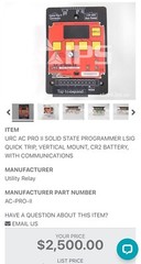 UCR AC-PRO-II Solid State Programmer LSIG Quick Trip Vertical Mount Cr 2 Batt