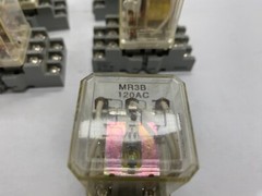 Westinghouse relays/socket bulk lot qty 5, MR3S relay 120vac coil, 8 pin round