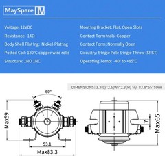 300A Solenoid Relay Heavy Duty for Golf Carts Winch Marine 12VDC