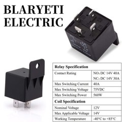 JD1912 Automotive Relay 4-Pin 40A 12V SPST for Car Truck Van Boat