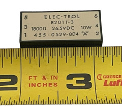 Elec-Trol R2011-3=1800 Ohms 26.5VDC 10W Reed Relay (Lot of 2)