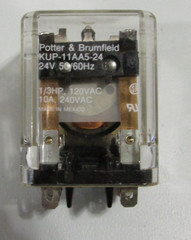 Potter & Brumfield KUP-11AA5-24 24V 50/60Hz Control Relay 1/3 HP 120VAC 10A New