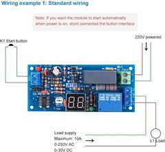 220V AC Delay Timer Relay Module Multifunction Time Relay with 199 Seconds Un…