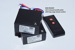 12V DC 15A 315mhz 2CH ON/OFF relay switch 1 long range remote control RM102P