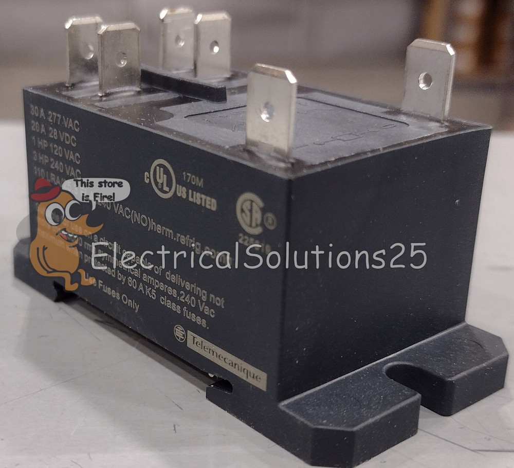 NEW Qty1 SCHNEIDER RPF2ABD Relay 24 VDC Coil 30A 6 Pin DPST – FREE SHIPPING
