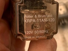 Potter & Brumfield Power Relay DPDT, 120 VAC, 10 A P/N KRPA-11AN-120 (Lot of 4)