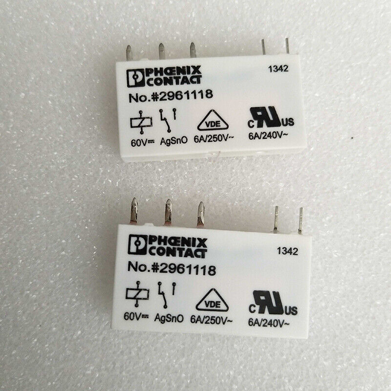 10 PC Brand NEW No.#2961118 Phoenix Contact Miniature Relay 5 Pins 60V 6A/250VAC