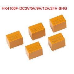 Mini Power Relays Yellow HK4100F-DC3V 5V 9V 12V 24V-SHG 4100 Relays 3A 6-Pin