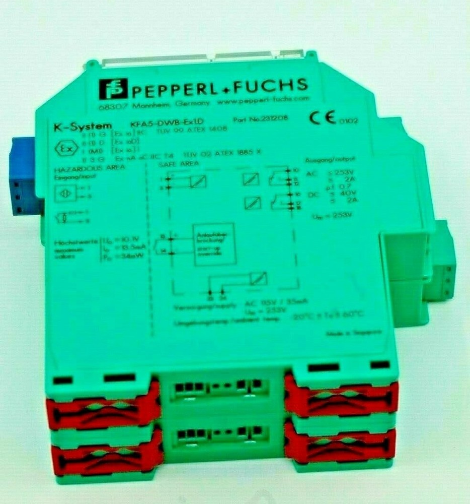 PEPPERL+FUCHS SPEED MONITOR TYPE WE M/EX-DW-T; KFA5-DWB-EX1.D