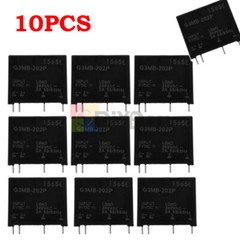 10PCS G3MB-202P Solid State Relay 5V DC-AC PCB SSR 5V DC Out 240V AC 2A Module