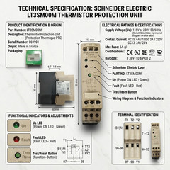 SCHNEIDER ELECTRIC LT3SM00M THERMISTOR PROTECTION RELAY VOLTAGE 110-230VAC