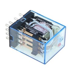 MY4NJ DC 24V Coil Power Relay DIN Rail Mounted Base 14 Pin 4PDT FC