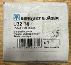 BENEDIKT & JAGER U32 14 10-14A THERMAL OVERLOAD RELAY 600V **NEW IN BOX**