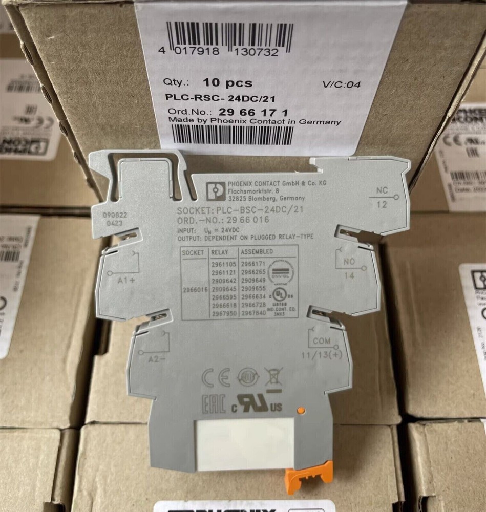10 x NEW PHOENIX /BOX Relay PLC-RSC-24DC/21 2966171