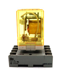 IDEC RR2P-UAC24V, 10Amp, 2-Pole, 8-Pin Octal Relay & SR2P-06 10Amp 300V Socket