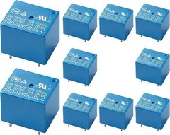 SRD 12VDC SL C 12V Coil Power Relay SPDT 5 Pin 10A 250VAC PCB Relay Board 10Pcs